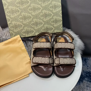 Sandalias Planas de Lona y PVC con Hebilla, de Moda para Mujer, de Marca, para Exteriores, Venta al por Mayor - Product Image 1