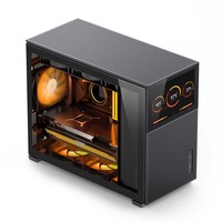 Boîtier ATX compact en alliage d'aluminium haut de gamme personnalisé D31 D41 avec panneau latéral en maille transparente, refroidissement liquide 360 et écran secondaire – En stock