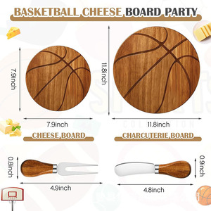 Planche à découper en bambou et bois pour cuisine, plateau de service rond pour restaurant, plateau à pain et à gâteaux - Product Image 4