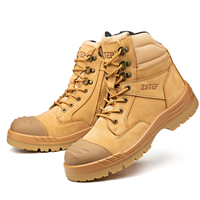Chaussures de sécurité en cuir nubuck ZSTEP à embout en acier pour hommes, résistantes à l'huile, pour le travail industriel, l'exploitation minière, la randonnée, bottes de haute qualité
