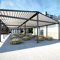 Pergola motorisée en aluminium sur mesure avec toit à lames rétractables - Auvent moderne pour jardin extérieur, imperméable et résistant au vent