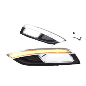 CARMATES LED DRL Daytime Running Light Fog Lamp Fog Light Daylight With Turn Signal Light For Kia Forte K3 Cerato 2013-2015