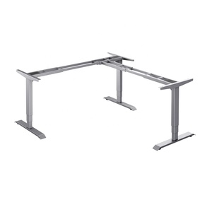 Điện 3 Chân Ngồi Đứng Bàn Hình Chữ L Điều Chỉnh Chiều Cao Góc Bàn Khung Động Cơ Kép - Product Image 2