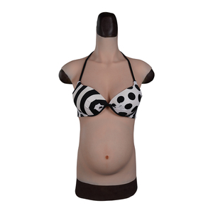 Prothèses mammaires en silicone OEM/ODM, grandes fausses poitrines, costumes d'abdomen de femme enceinte, accessoires de cinéma, ensembles de bébés artificiels texturés - Product Image 4