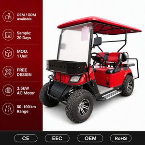 Voiturette <span class=keywords><strong>de</strong></span> golf électrique 4 places 72V au lithium tout-terrain avec pneus larges, prix <span class=keywords><strong>concessionnaire</strong></span>, directement <span class=keywords><strong>de</strong></span> l'usine, rouge - Product Image 2