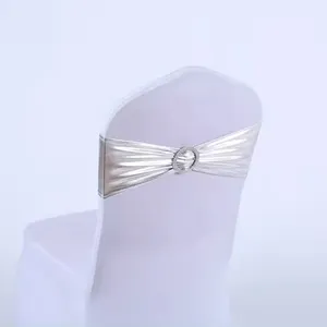 Coprisedia metallica elasticizzata in Spandex coprisedia fascia con fibbia Slider elastico cravatte per cerimonia di festa nuziale