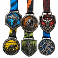 Médaille OEM ODM personnalisée avec logo pour triathlon, natation, cyclisme, duathlon, course de 100 km, en alliage de zinc et émail souple, fournisseur en gros