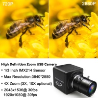 CS 2.8-12mm Lens CS 5-50mm 3.6-10mm eğitim ve eğitim için opsiyonel 13MP Ultra HD 4X optik manuel Zoom USB kamera