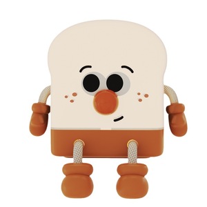 Toast Boy Cute Night Light <b>Square</b> Led Warm White USB Powered Bedside Lamp For Kids Room Decor - Product Image 5
