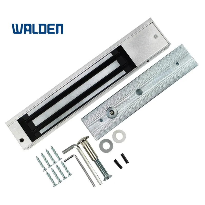 Imán de Metal para puerta de seguridad, cerradura electromagnética eléctrica de una sola Puerta, montada en superficie, 12V, 600 lbs, EM