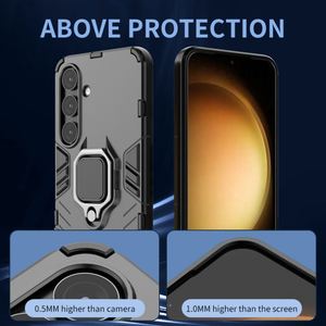 Funda Protectora para Teléfono Móvil con Anillo Magnético y Soporte, Resistente a Golpes, de TPU+PC, para S21 S22 S23 S24 S25 Ultra - Product Image 3