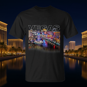 T-shirt Vegas Strip, design lumières nocturnes de Las Vegas Nevada, t-shirt promotionnel - Product Image 3