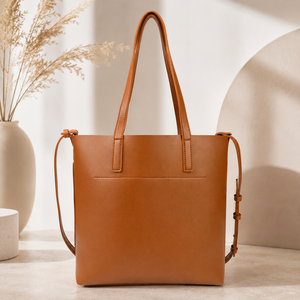 Women Shoulder Crossbody Tote Bag Minimalist PU Leather <b>Handbag</b> Large Capacity Casual Daily Bag with Adjustable Strap - Product Image 1