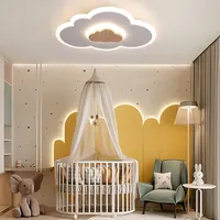 Luzes de nuvem para quarto infantil, lâmpada de teto led decorativa de madeira para o estudo do quarto