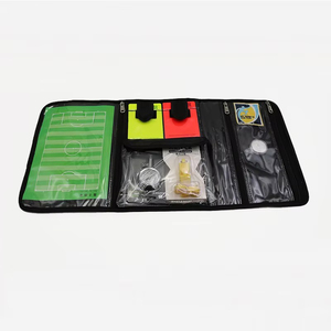 Kit de Tarjetas de Advertencia para Árbitros, Ampliamente Utilizado, Tarjetas Rojas y Amarillas de Entrenamiento, con Silbato, Cono de Árbitro y Piepmeter para Fútbol - Product Image 2