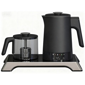 Set <span class=keywords><strong>Bollitore</strong></span> <span class=keywords><strong>Elettrico</strong></span> Multifunzione dal Design Elegante Nero <span class=keywords><strong>con</strong></span> <span class=keywords><strong>Infusore</strong></span> per Tè per Casa e Ufficio - Product Image 1