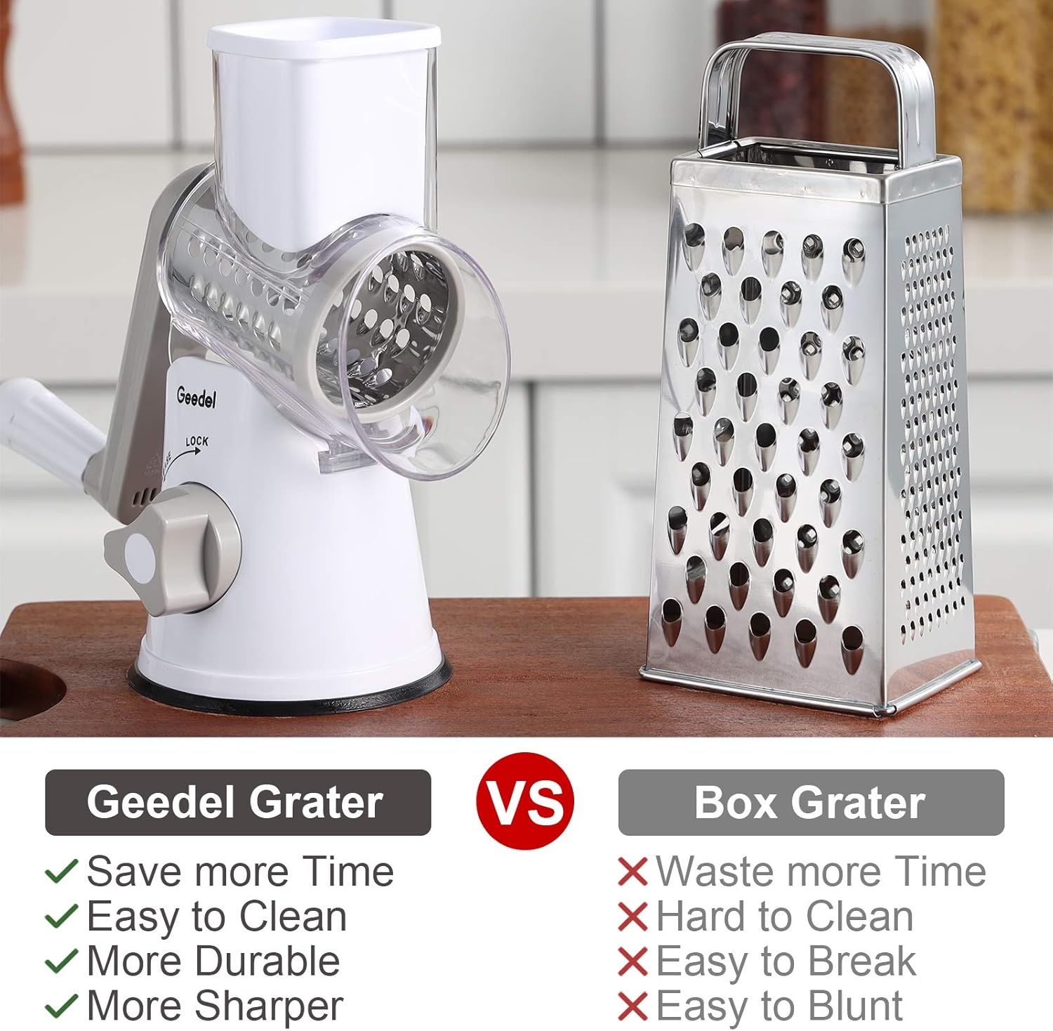 Trancheuse Et Râpe à Légumes Compatible KitchenAid - 4 Lames En Acier Inoxydable Pour Fromage, Julienne Et Plus
