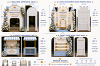 Personnalisez le ensemble complet de décorations de scène pour mariage, fournisseur de fêtes, chariot à bonbons pour baby shower, présentoir de chariot à bonbons blanc