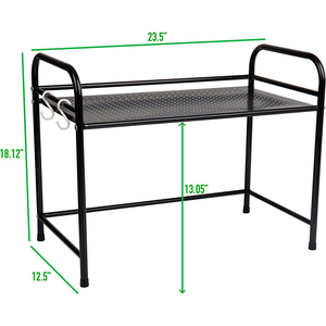 Wholesale Eco-Friendly Foldable Space-Saving Powder Coated Modern Kitchen Counter Cabinet Sturdy Iron Storage <strong>Rack</strong> <strong>Microwave</strong> - Product Image 2