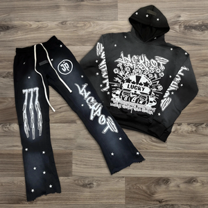 Conjunto <span class=keywords><strong>de</strong></span> chándal vintage bordado para hombre, <span class=keywords><strong>de</strong></span> fabricante, estilo suelto, lavado a la piedra, rosa, <span class=keywords><strong>de</strong></span> forro polar técnico, <span class=keywords><strong>de</strong></span> 2 piezas - Product Image 6