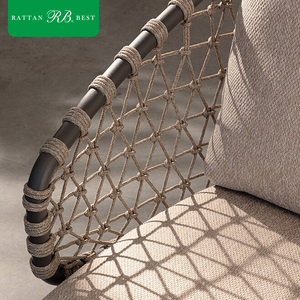 Chaise de <span class=keywords><strong>patio</strong></span> au design moderne avec cadre en aluminium rembourré résistant aux intempéries <span class=keywords><strong>pour</strong></span> hôtel haut de gamme, restaurant, salle à manger en plein air, cour - Product Image 6