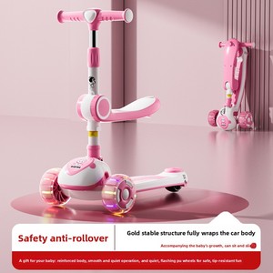 <span class=keywords><strong>Trottinette</strong></span> pour enfants <span class=keywords><strong>6</strong></span>+ <span class=keywords><strong>ans</strong></span>, trois-en-un, pour bébés garçons et filles, avec pédales, possibilité de s'asseoir et de rouler, corps en plastique, 3 roues - Product Image 5