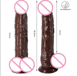 Dildo Realista Flexível de PVC de 10,43 polegadas com Ventosa para Uso <span class=keywords><strong>Anal</strong></span> e Plugue <span class=keywords><strong>Anal</strong></span>, 100% à Prova d'Água, Ecológico, Brinquedo Sexual Adulto para Mulheres - Product Image 3