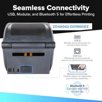 Impresora de Etiquetas Térmica Zebra ZD421, USB, Ethernet, 203 DPI, 4 Pulgadas de Ancho, Reemplazo de GK420d, Impresoras Térmicas