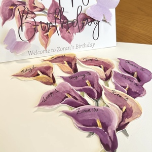 Cartes de nom de mariage personnalisées élégantes, cartes de table à motif floral personnalisé, décoration de place des invités, carte de vœux en papier - Product Image 3