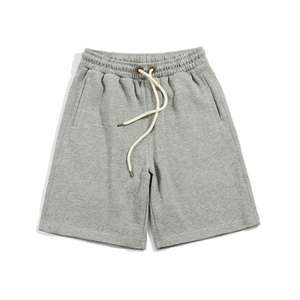 Shorts en coton pour homme personnalisés, couleur unie, longueur genou, taille à cordon, coupe ample, confortables, shorts de sport - Product Image 3