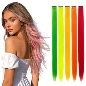 ผมต่อแบบคลิปหนีบ ใยสังเคราะห์ทนความร้อนสูง ผมตรงยาว <span class=keywords><strong>ไฮ</strong></span><span class=keywords><strong>ไล</strong></span><span class=keywords><strong>ท์</strong></span>สำหรับงานปาร์ตี้ ขนาด 20 นิ้ว สำหรับสาวๆ - Product Image 1