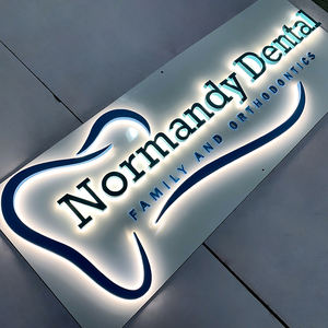 Enseignes de lettres DEL en métal avec logo rétroéclairé en acier inoxydable enseignes d'extérieur avec logo 3d enseigne lumineuse DEL personnalisée pour les entreprises - Product Image 3