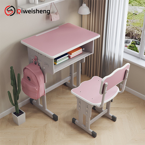 Arredamento per Aule Scolastiche, Set <span class=keywords><strong>Scrivania</strong></span> e Sedia per Studenti Regolabile <span class=keywords><strong>in</strong></span> Altezza, Tavoli e <span class=keywords><strong>Sedie</strong></span> <span class=keywords><strong>in</strong></span> MDF per Scuole Primarie - Product Image 1