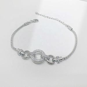 Pulsera de lujo apilable de plata de ley 925 personalizada, chapada en oro de 18k, para parejas, estilo hip hop, cadena de mano para mujer. - Product Image 3