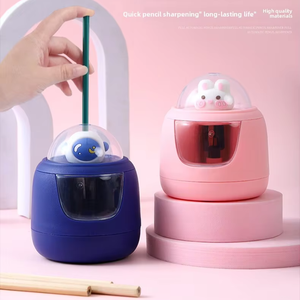 Pengasah Pensil Otomatis Genggam Bertenaga Baterai Desain Lucu Grosir, Pengasah Pensil Elektrik Plastik untuk Anak-Anak - Product Image 1