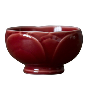 Handmade Ceramic Lotus <b>Teacup</b> Set With Tray For Afternoon Tea 3 Colors Available - Product Image 5