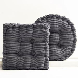 สีพื้นเสื่อทาทามิเสื่อทาทามิแบบหนา40*40ซม. 45*45ซม. 50*50ซม. แผ่นรองเก้าอี้สำนักงานผ้าคอร์นนุ่มหนา8ซม. - Product Image 1