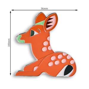 Office School Graduation Gift Deer Design Soft Enamel Orange Color Pin Badge - Product Image 6