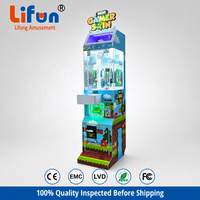 Игровой автомат LIFUN Mini Gamer Spin с 24 клипсами, монетоприемник, для ключей, подарков, стабильная работа, повышение дохода, аркадная игра