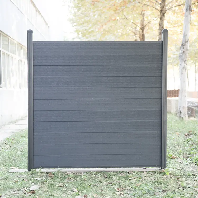 Clôture de jardin moderne en bois et plastique, portes composites et conception de clôture en bois et en plastique