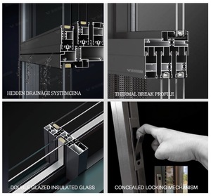 METGOOD, decoración moderna para casa, ventanas corredizas coloniales negras, imagen de aleación de aluminio, precio al por mayor, correderas coloniales de alta calidad - Product Image 6