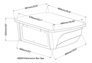 Caja Electrónica Universal para T-Top, Negra, SB200, con Abrazadera para Consola Central Superior, Almacenamiento Marino para Barcos, de Raider Stryker - Product Image 3