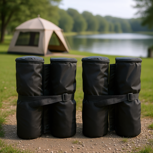 Sacs de lestage noirs pour auvent, 33 lb, ancrages pour sacs de sable pour la stabilité des tonnelles et tentes, lot de 4, ancrages pour bateaux - Product Image 2