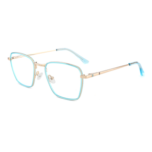 Hợp Thời Trang Quảng Trường Windsor Slim Acetate Bọc Với Kim Loại Kết Hợp Kính Quang Học Khung Kính Chống Ánh Sáng Xanh Mắt Kính - Product Image 4