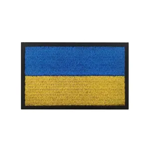 Nx lencana Ukraina Pin bendera Ukraina Negara menjahit pada Blazer topi taktis lencana untuk promosi