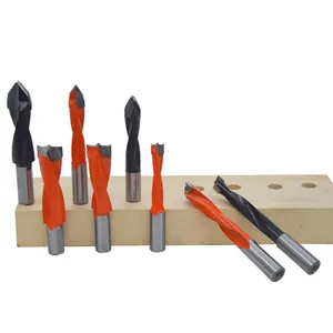 Tungsten Carbide Woodworking Machinery CNC Tool Carpentry Brad Router Bit V Point TCT Drill Bits