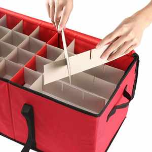 Caja de Almacenamiento para Bolas de Navidad al por Mayor de Fábrica, Contenedores de Almacenamiento de Adornos Navideños Oxford - Product Image 2