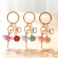 Porte-clés en gros pour danseuse de ballet, breloque pantoufle de ballet, porte-clés mignon en strass pour ballerine, accessoires cadeaux de danse