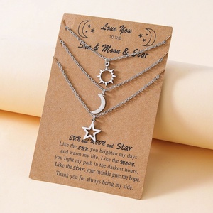 Collares de Pareja con Colgante de <span class=keywords><strong>Sol</strong></span> y Luna de Acero Inoxidable, <span class=keywords><strong>Te</strong></span> <span class=keywords><strong>Amo</strong></span> Hasta la Luna y Regreso, Eres <span class=keywords><strong>Mi</strong></span> <span class=keywords><strong>Sol</strong></span> - Product Image 1