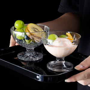 ऐक्रेलिक आइसक्रीम कप फल रस मिठाई केला नाव पीसी समुद्र तट विवाह पार्टी के लिए पुनः प्रयोज्य प्लास्टिक स्मूदी कप - Product Image 5